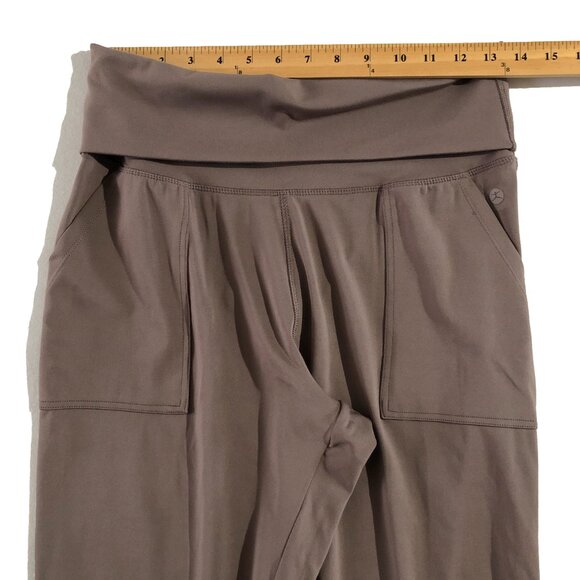 Danskin Jogger Womens Sz SP Brown Harem Boyfriend High Rise Waist Pull On Pants - Picture 6 of 13